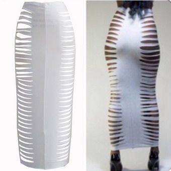 Sexy White Long Dress M3903