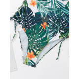 Summer Swimsuits Leaf Print Beach Women Sexy Bikini A2206