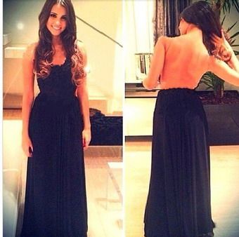 Black Fashion Design Long Maxi Evening Dress M3984