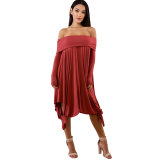 Summer Bohemian White Irregular Beach Dress 8206