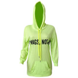 Letter Printed Women's Hoodies Pullover M8459