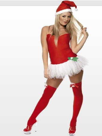 red fancy santa dress m1109