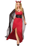 Halloween Long Red Devil Costume M40271