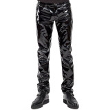 Men Casual Pants Sexy Vinyl PU Leather Scrunch Butt Leggings N6005