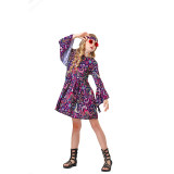 Carnival Children Vintage Hippie Disco Costume Cosplay Costume Purple Skirt YM5819
