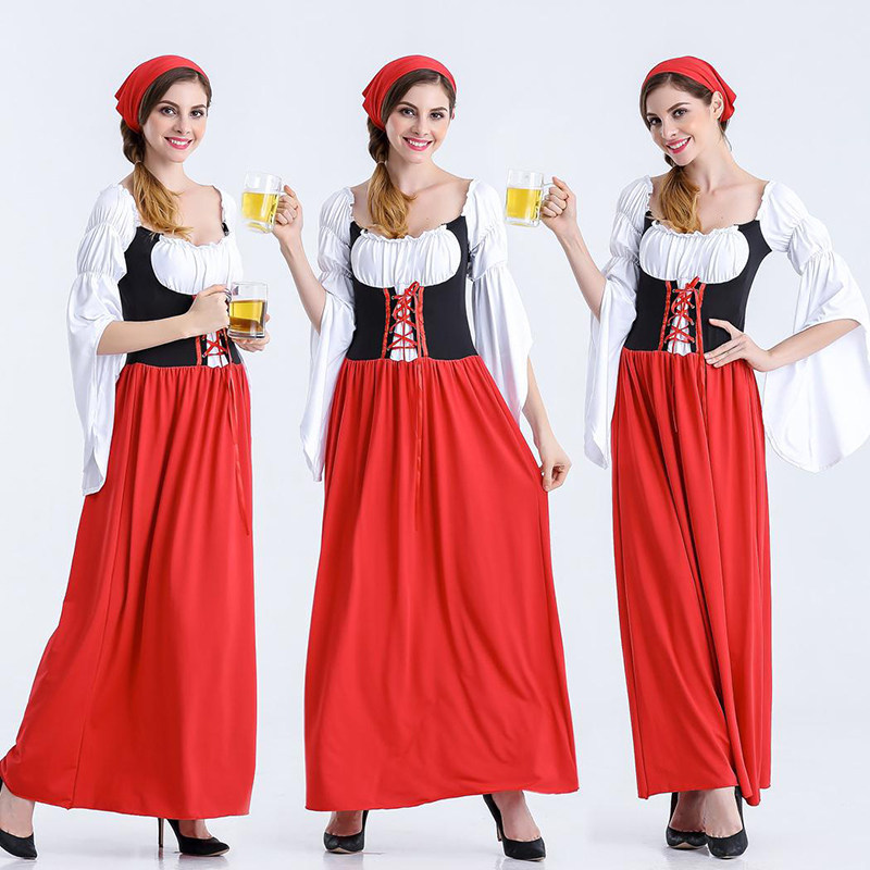 Sexy Maid Long Dress M4987