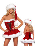 Hot sale short red christmas dress M1164
