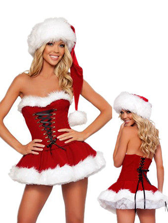 Hot sale short red christmas dress M1164