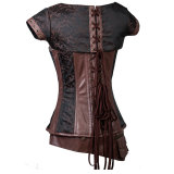 Brown Steampunk Steel Boned Corsets & Jacket M1422