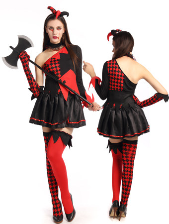 Black & Red Circus Clown Costume M40262