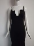 Fashion Top Style Black Long Evening Dress M3993
