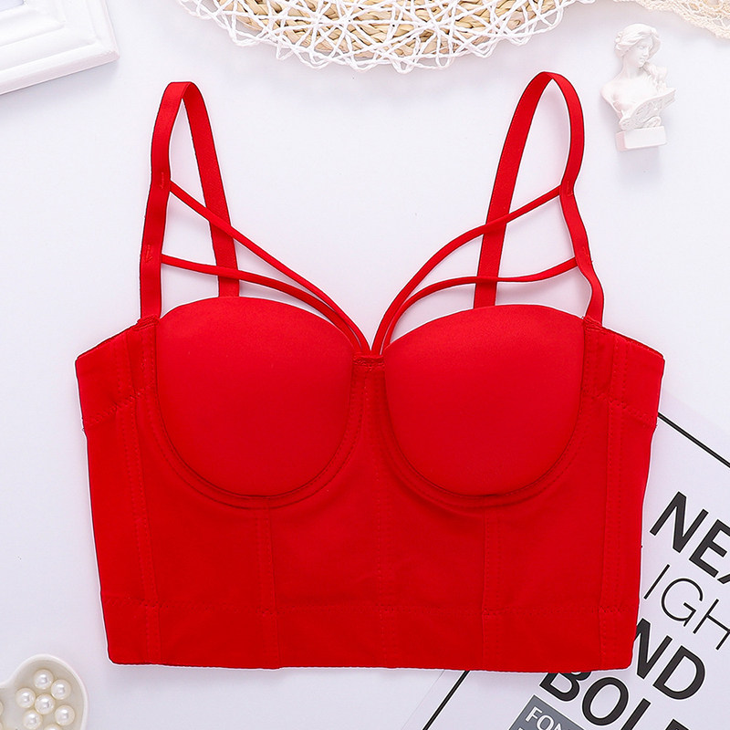 Suspender Female Inner Stage Clothes Short Sexy Backless Body Shaping Top 8566