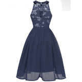 Elegant Wedding Chiffon Halter Women Party Summer Dress Casual CD1645