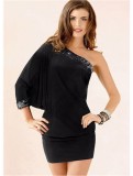 sexy one shoulder dress m3417