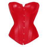 Red leather corset m7081a