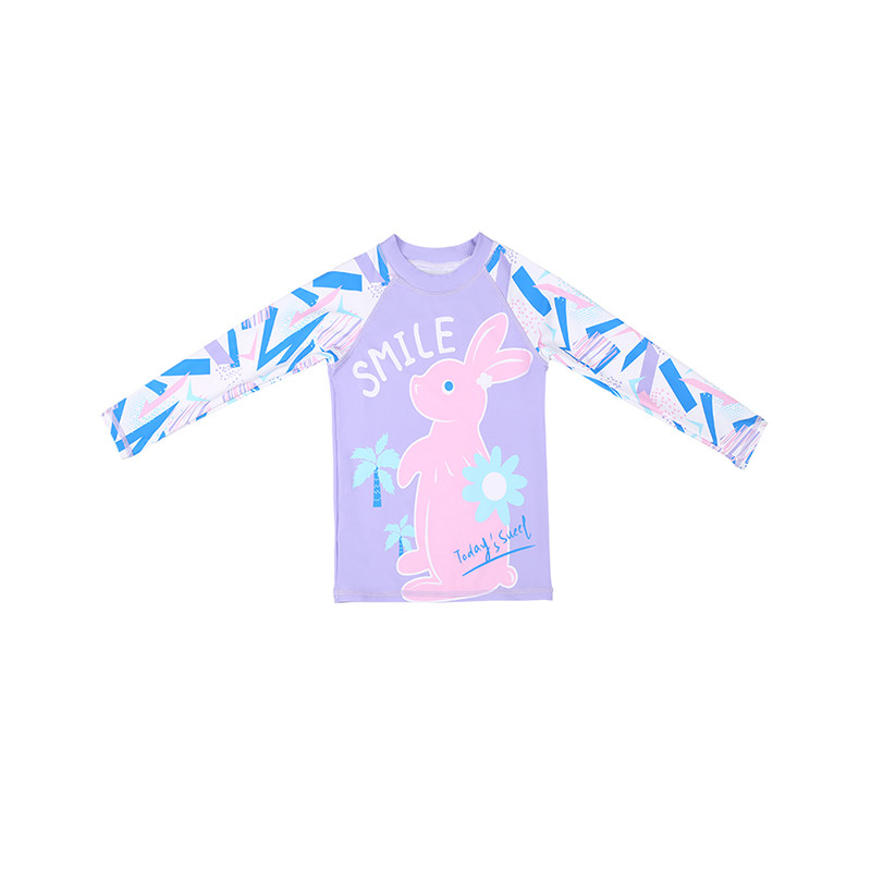Girls Hot Spring Swimsuit Cute Sports Swimsuit Rabbit Split Long Sleeve Swimsuit KF210