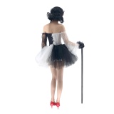 Women Corset Dress Halloween Witch Costume Clown Bustier With Skirt 1708