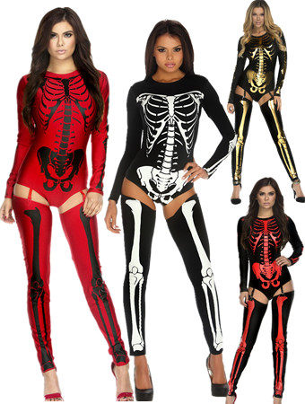 Fashion Skeletons Dancing Costume For Halloween
