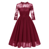 Chiffon See Through Night Sexy Clubwear Bridesmaid Embroidery Dress CD1661