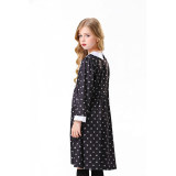 Girl Addams Family Costume Wednesday Addams Black Dress Cosplay Costume YM5820