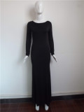 Fashion Long Sleeves Top Maxi Dress M3977