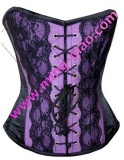Women satin lace-up back corset M1620