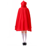 Little Red Riding Hood Castle Princess Dress Castle Queen Halloween Hat Dress Game Suit YM078