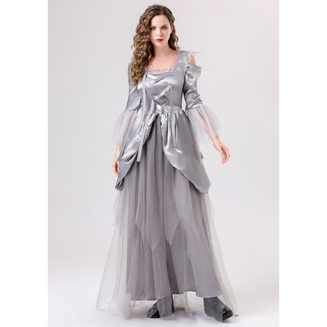 Halloween Fancy Dress Costume Scary Ghost Bride Dress Cosplay Ghost Zombie Costume YM081