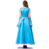 Women New PDress Stage Grimm Fairy Tale Blue Cosplay Princess Dress Costume YM063