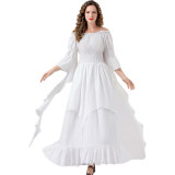Vintage Cosplay Medieval Court Queen Costume Stage Performance Dress For Women YM6901