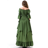 Vintage Cosplay Medieval Court Queen Costume Stage Performance Dress For Women YM6901