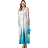 Halloween Cosplay Egyptian Pharaoh Cleopatra White Greek Goddess Dress Costume YM1658