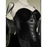 Reaper Dress Women Hellwitch Costume Demon Vampire Cosplay Uniform  2063