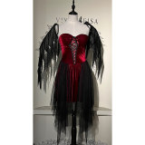 Reaper Dress Women Hellwitch Costume Demon Vampire Cosplay Uniform  2063