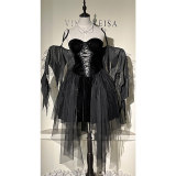 Reaper Dress Women Hellwitch Costume Demon Vampire Cosplay Uniform  2063