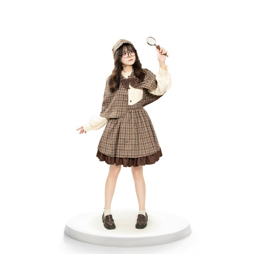 Cosplay Detective Uniform Morse Parent-Child Dress Cosplay Women Detective Costume 2062