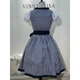 German Oktoberfest Traditional Bavarian Beer Girl Maid Bar Working Dress Cosplay Costume DL2060 DL2061