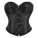 Plus Size S-6XL Sexy Strapless Tube Tops Women Overbust Jacquard Bustiers Waist Corset