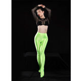 Sexy Thin Transparent Oil Women Shine Leggings Dance Yoga Pants XX1851