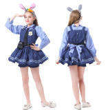 Adult Kids Halloween Cosplay Zootopia Officer Rabbit Costume MS5577