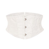 Black Embossed Jacquard Short Torso Underbust Corset Waist Slimming Shaperwear Belt 22067