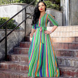 Casual Floral Print Summer Sexy Plus Size Women Dress 8616