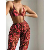 Three Piece Swimsuit Sex Bikini Sexy Leopard Print Designer Bikinis Sets S215