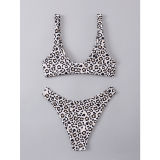 Two Piece Swimsuit Bikini Set Women Swimwear Leopard Sexy Bikini A2201