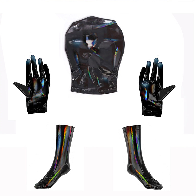Mens Sexy PVC Leather Bodysuit Wet Look Bottom Crotch Zip Full Coat Zentai Tight Catsuit Jumpsuits XX6919