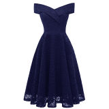 Spring And Summer Bridal Lace Prom  Lady One Shoulder Bandage Dress CD1610