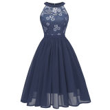 Elegant Wedding Chiffon Halter Women Party Summer Dress Casual CD1645