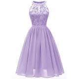 Elegant Wedding Chiffon Halter Women Party Summer Dress Casual CD1645
