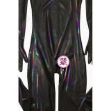 Men's Black Prisoner PU Magic Jumpsuit Fun Role Play Leather Prisoner Costume Cosplay XX1331