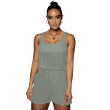 short one piece workout rompers and jumpsuits for women M30140